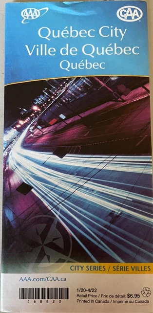 New AAA QUEBEC CITY CANADA ROAD MAP  Highway Tour City Series  CAN CAA  2022