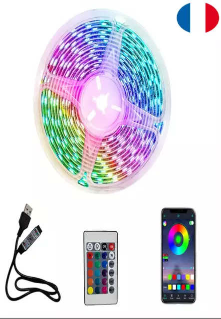LED Bande Lumière - Led strip Light 5050RGB - Bluetooth - 5M/10M/20M -KitComplet