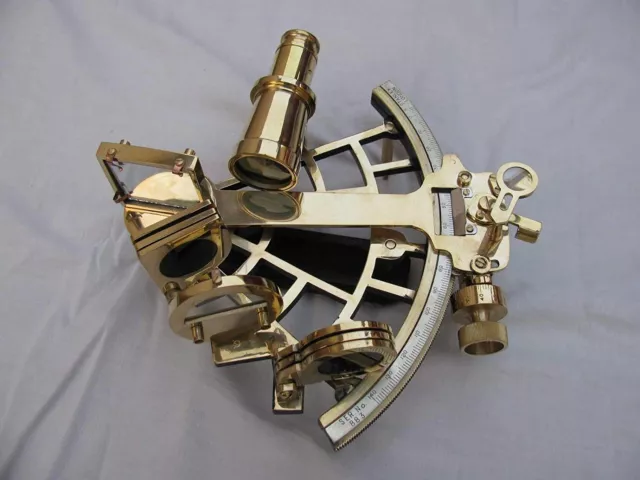 NAUTICAL Kelvin & Hughes Vintage Brass sextant MARINE Maritime Navigational 2