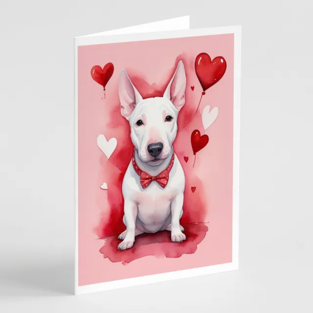 English Bull Terrier My Valentine Cards Envelopes Pack of 8 DAC5333GCA7P