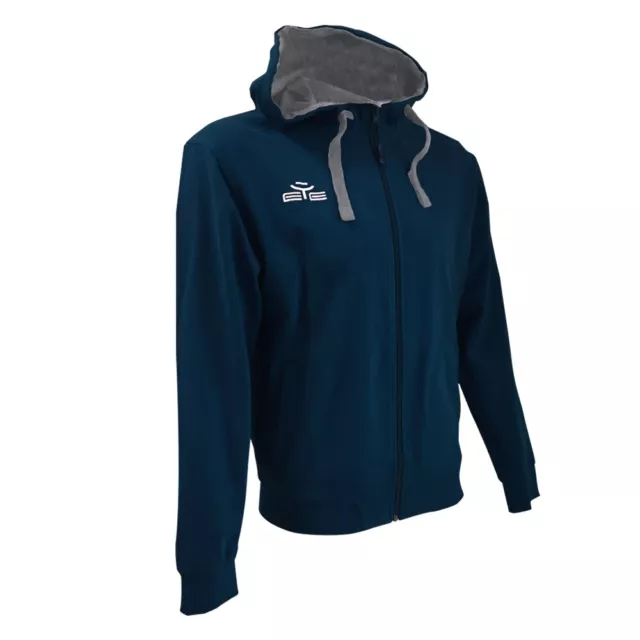 Giacca Tuta Felpa Cappuccio Uomo Donna Eye Sport Moto Ginnastica Blu S M L XL