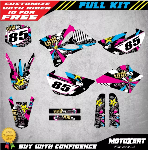 YAMAHA YZ 85 2002 - 2014 RUSH STYLE stickers kit Full Custom Graphics