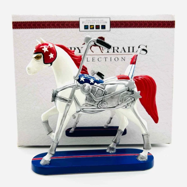 Enesco Trail of Painted Ponies Ez Rider Motorcycle Trails Statue Horse Retired