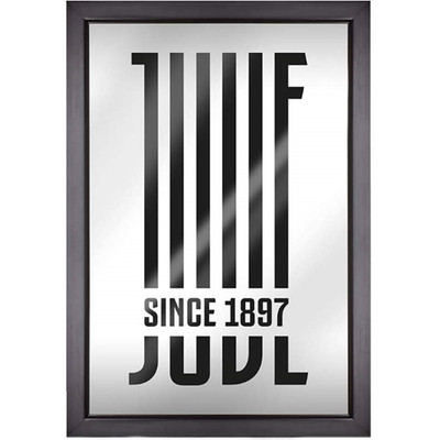 Altro Juventus Specchio con Logo Cornice Nera Originale Seven AI19 