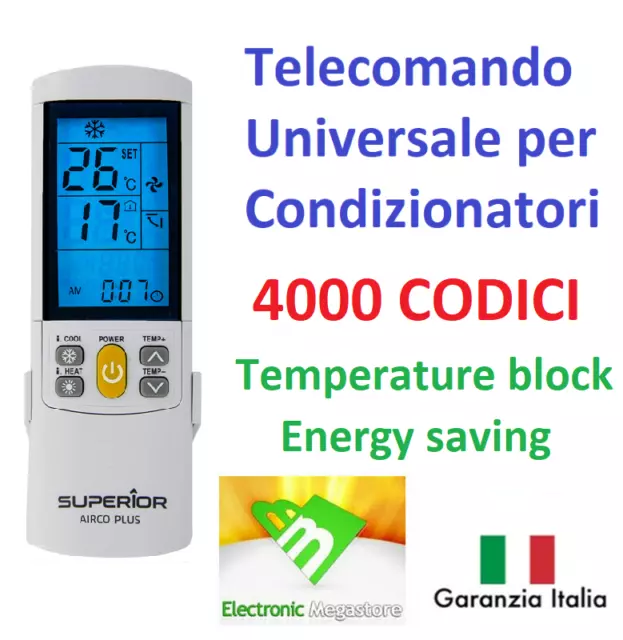 TELECOMANDO UNIVERSALE PER Climatizzatore Condizionatore D'aria EUR 13,50 -  PicClick IT