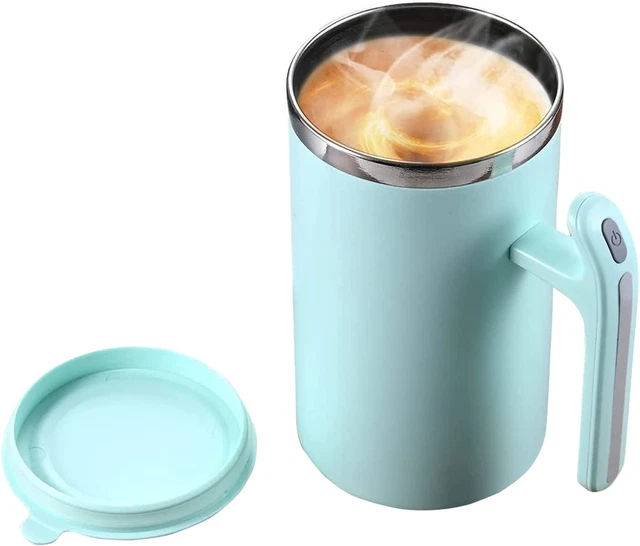 Automatic Stirring Coffee Mug, Self Mixing Stainless Steel Cup for Milk Beverage