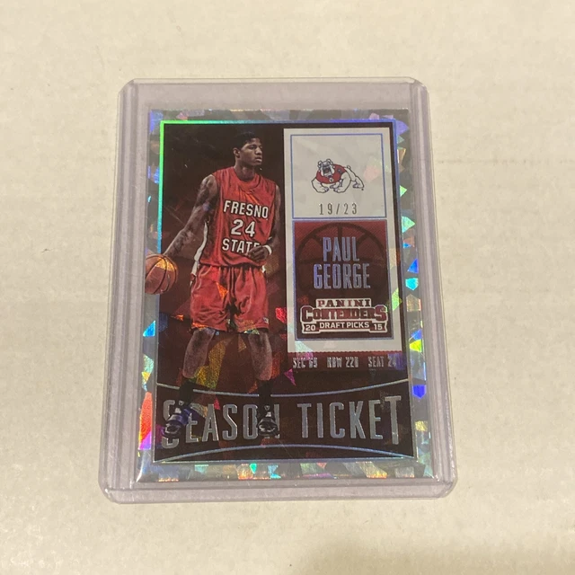 2015 Panini Contenders Draft Picks Season Ticket Cracked Ice /23 Paul George #78