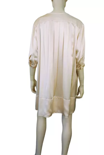 CHARLES ANASTASE Limited Edition Adjani Ecru Silk Shirt Dress 2