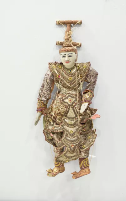 Puppet Marionette Wood Doll Burmese Folk Art Puppet