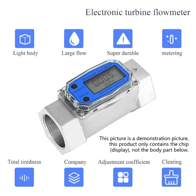 for Flow Meter Electronic Digital Flowmeter Meter Display Chip Accessory