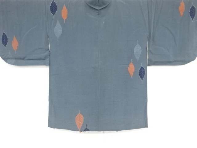 39376# Japanese Kimono / Antique Haori / Woven Tree Leaves