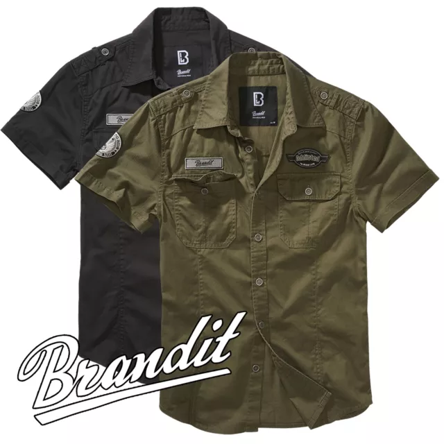 Brandit Luis Vintage Shirt Shortsleeve Herren Worker Hemd Freizeithemd Kurzarm