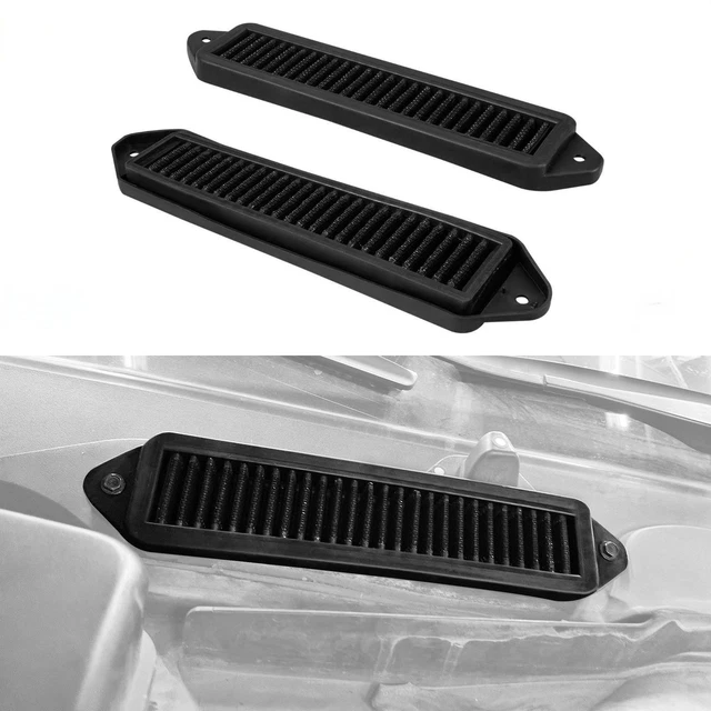 Filtres De Capot Pour BMW Série 1 Et 3 (E81, E82, E87, E88, E90, E91, E92, E93) 2005-2013 - Améliore Ventilation Et Refroidissement Moteur - Lot De 2 Pièces