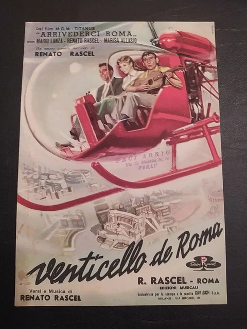 RENATO RASCEL VENTICELLO De Roma Antico Spartito Anni '50 Film ...
