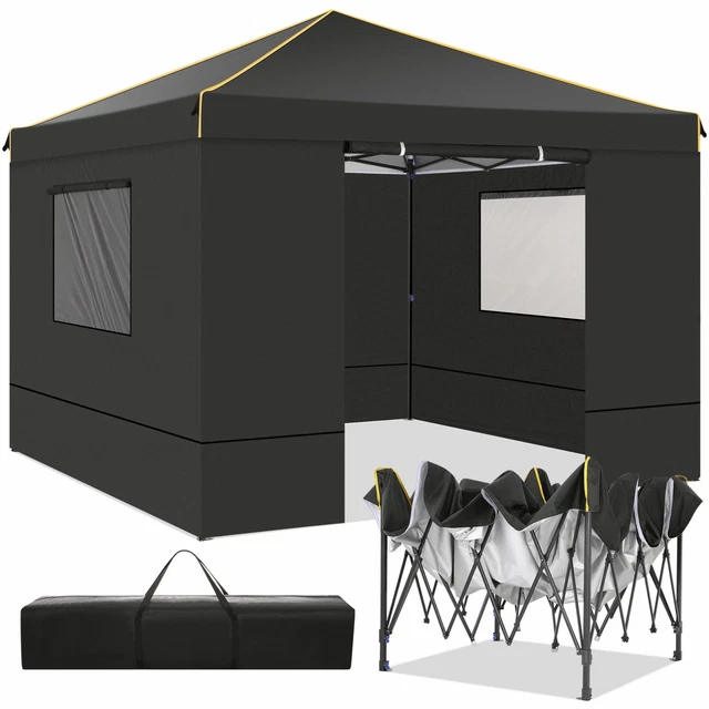 Pavillon 3x3m Pop Up Gartenpavillon Wasserdicht Pavillion UV-Schutz Faltbar ZelT