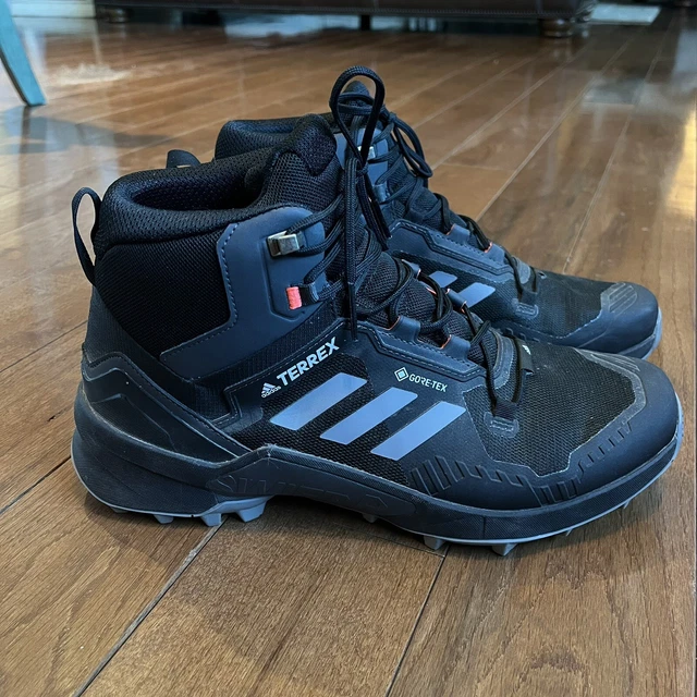 MEN'S ADIDAS TERREX Swift R3 Mid GoreTex Hiking Shoes Black FW2762