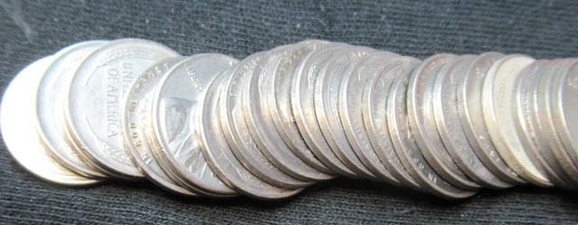 1943-D Au+ To Uncirculated Steel Wheat Cent Penny Roll Collecton Coin Lot