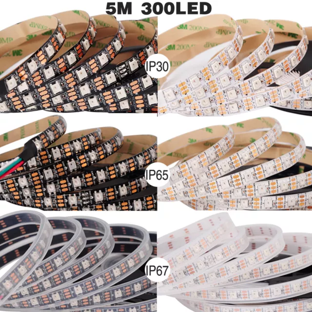 1M 5M WS2812B RGB LED Streifen WS2811 IC Licht Stripe SMD 5050 5V Adressierbar 3