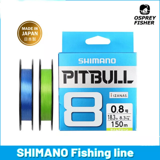 Shimano Pitbull X8 Braid Fishing Line PE Line 150m Green #0.6-#2.0 PL-M58R