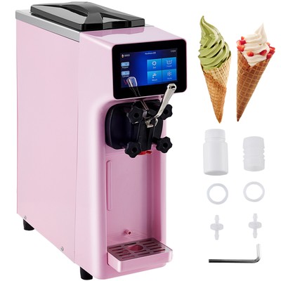 Macchina per Gelato con Compressore 140W Gelatiera Automatica Autoraffreddante due Opzioni Display LCD Yogurt e Sorbetto,Rosso per Gelato Gelato Morbido o Duro MVPower Gelateria 2L 