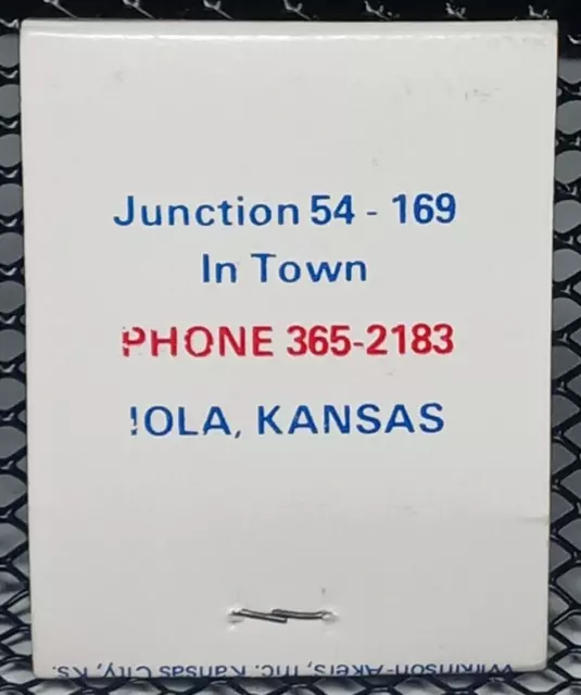 Iola Kansas Motel Crossroads Lounge Don Earline Vintage Matchbook Advertisement