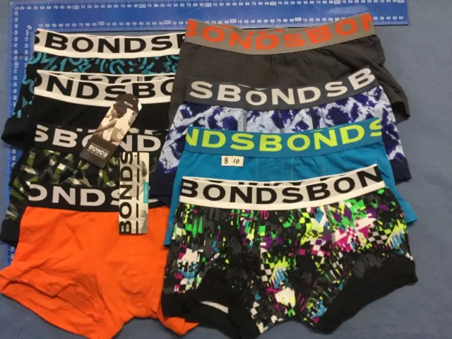 3 pack bonds boys cotton underwear Trunk BOXER SHORTS size 3-14