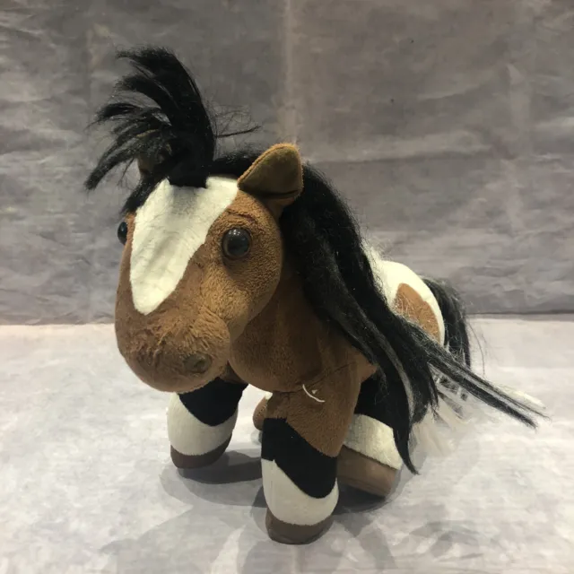 Breyer Chloe 7118 Pony Gals Plush Pinto Horse Brown Black White Wags Tail Rare