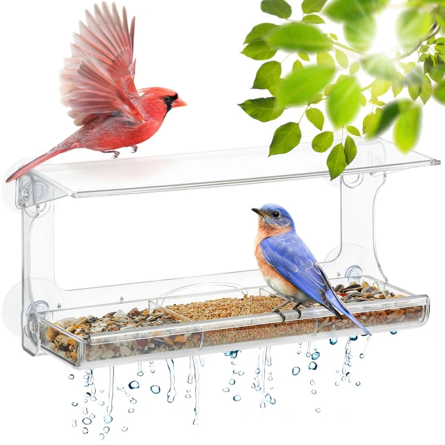 UPP Fenster Vogelhaus transparent Vogelhäuschen Vogel Futterstelle Futterstation