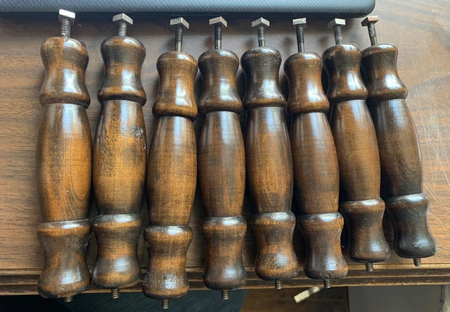 8 SMALL Vintage Salvage Wood 8.25” POSTS SPINDLES Crafter Turned