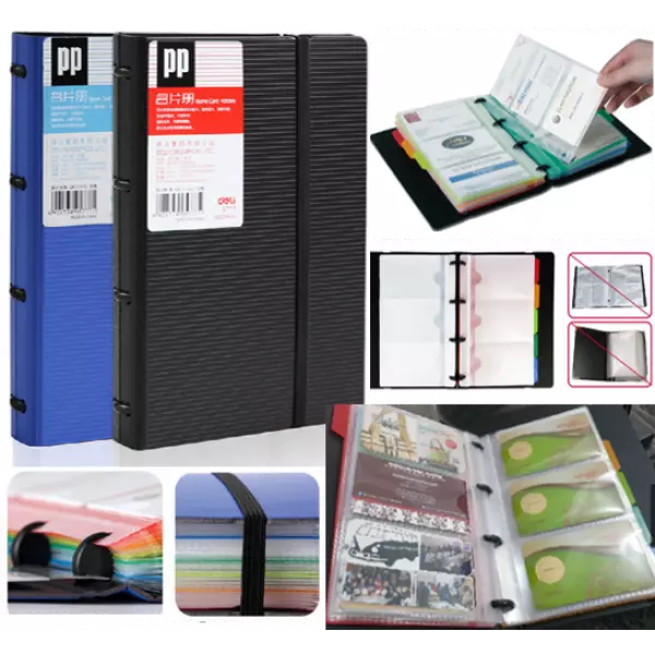 Deli Business Name Card Book Booklet Wallet Holder 120 cards Organiser Folder