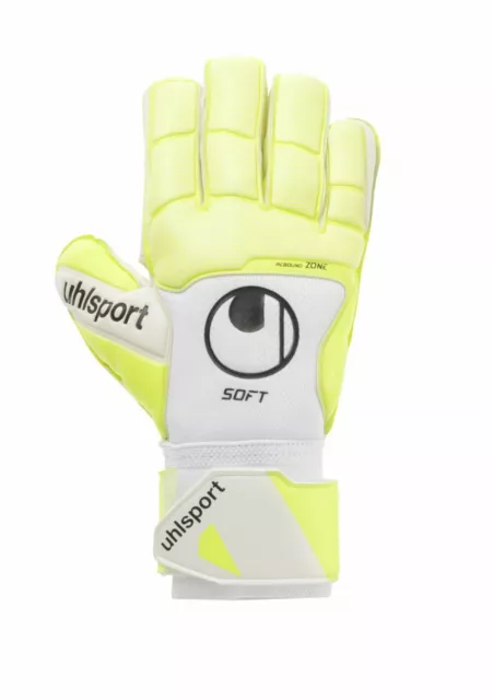 Uhlsport Fußball Pure Alliance Soft Pro Torwarthandschuhe Herren weiß gelb