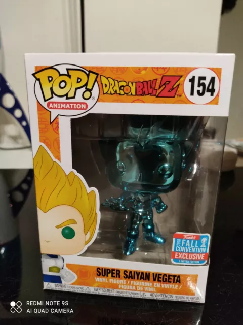 Funko Pop Super Saiyan Vegeta Chrome Blue Fall Convention Nycc 154