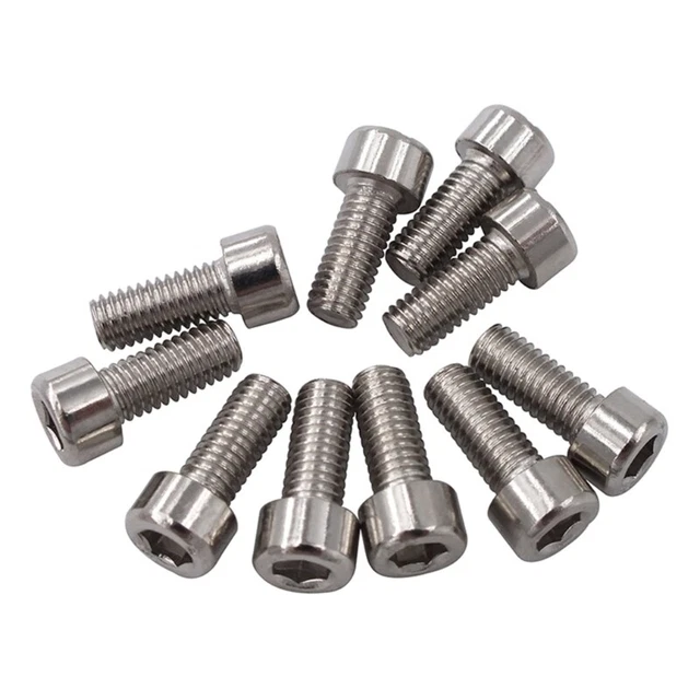 20PCS M5X12MM WATER Bottle Cage Screw Bolts Stainless Steel Hexagon
