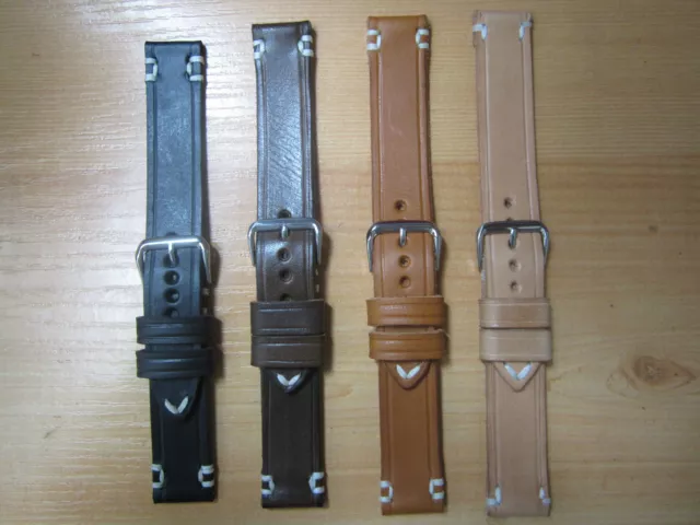 20mm-22mm Correa Reloj cuero Pulsera Leather Watch Band Strap