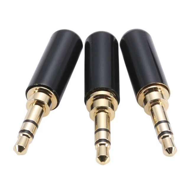 DIY SOLDERING CONNECTOR for Repairing Headphones 35mm 3 Pole Male Plug