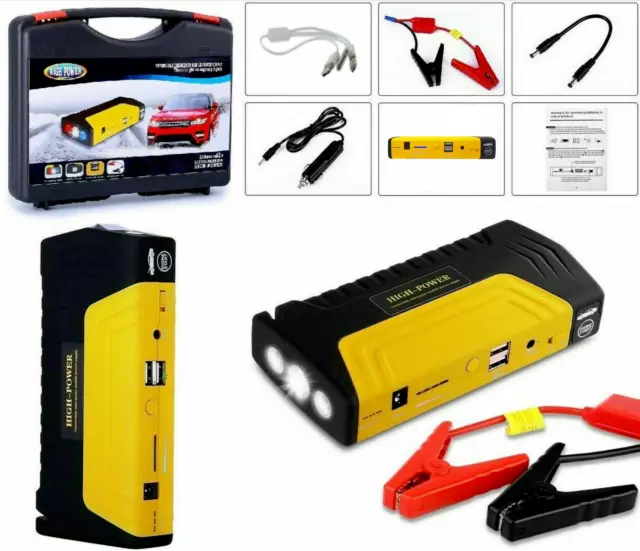 UTRAI Avviatore Batteria Auto 12V 3600A 27000mAh, con 10W Ricarica