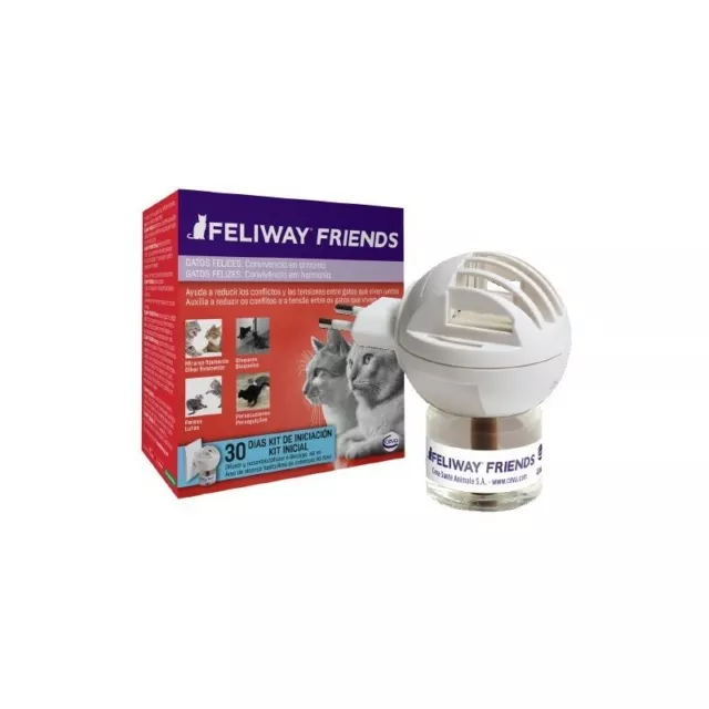 FELIWAY FRIENDS Difusor + Recambio 48 ml 1 Mes Feromona antiestres para gatos