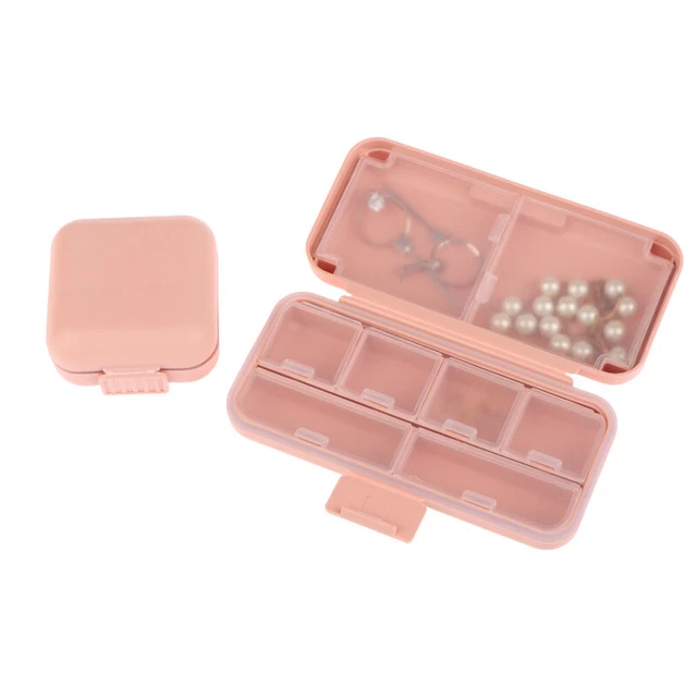 5/8 Grids Double layer Organizer Container For Tablets Travel Pill  Jewelry  BII