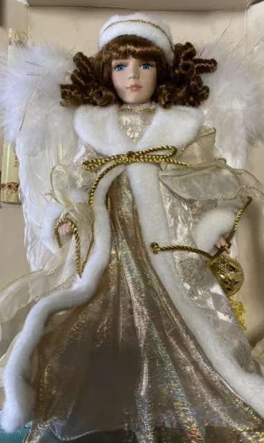 Collectors choice genuine fine bisque porcelain Angel Beautiful ￼Auburn red hair