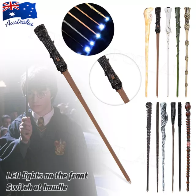 Harry Potter LED Light-up Magic Wand Hermione Dumbledore Cosplay Xmas Gifts Kids
