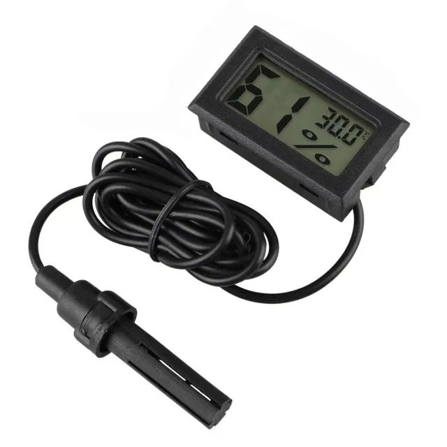 Mini LCD Digital Thermometer Hygrometer Aquarium Humidity Meter Gauge Fahrenheit 2