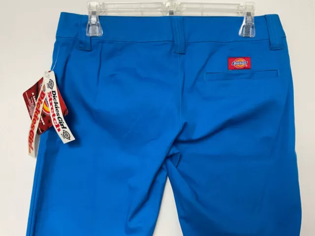 Vintage Dickies Girl Pants Junior Size 7 Royal Flare Bottom Stretch Boho #112H1