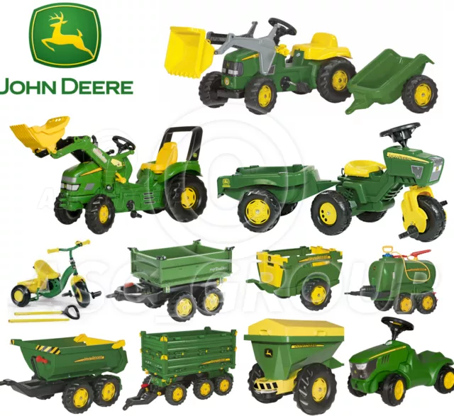 Rolly Toys - John Deere Pedal Tractors Trailers Loader Tanker Trike Spreader NEW