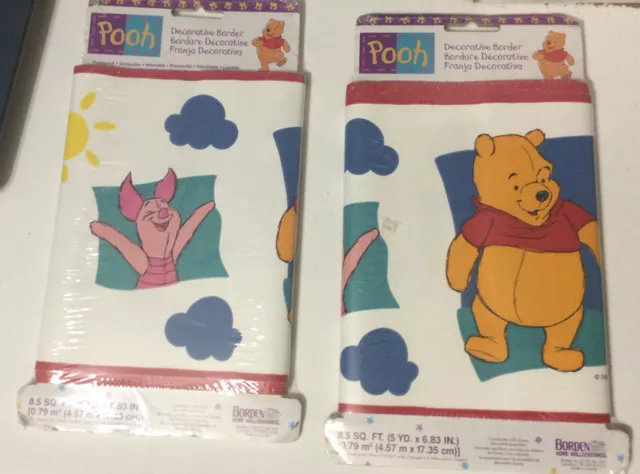 Borden Winnie The Pooh Borden Decorative Border 5 Yards Disney New Set Of 2