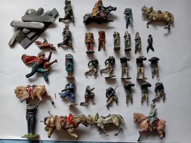 Lot De 5 Soldats De Plomb CBG Mignot - Cavalerie - Guerre 14-18