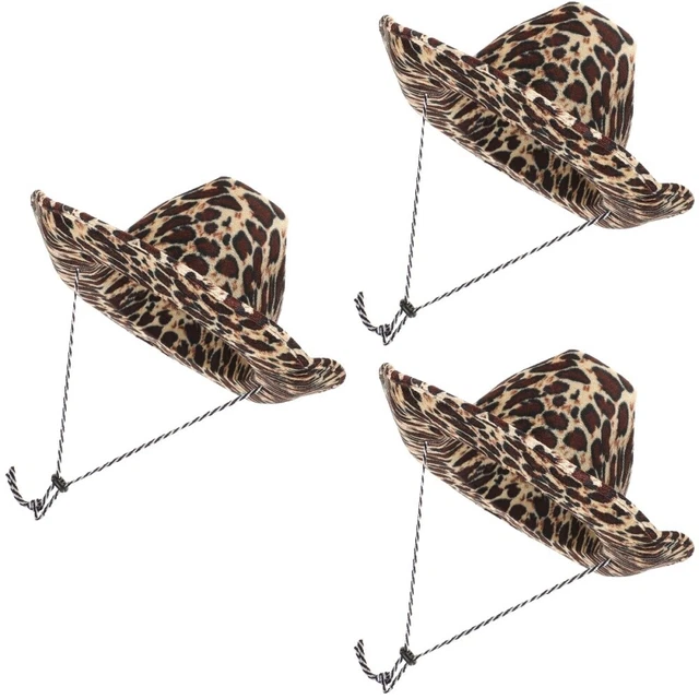 3 Count Déguisement Costume De Vache Chapeau De Cowboy Décor Mexicain Décorer