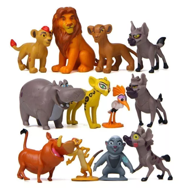 12x The Lion King Lion Guard Action Figure Cake Topper Animal Toy Cartoon Decor;