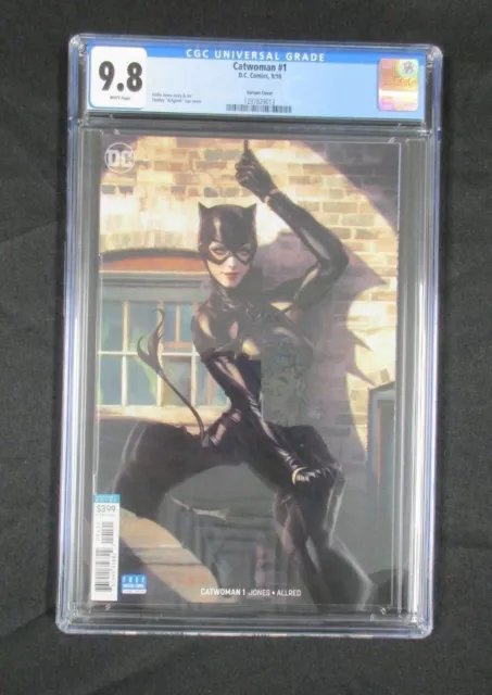 Catwoman 1 * Cgc 9.8 * Beautiful Stanley Artgerm Lau Var Cvr
