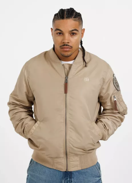 Veste Homme PitBull MA 1 LOGO Flight Jacket 2 PitBull Bomber Jacket Sable