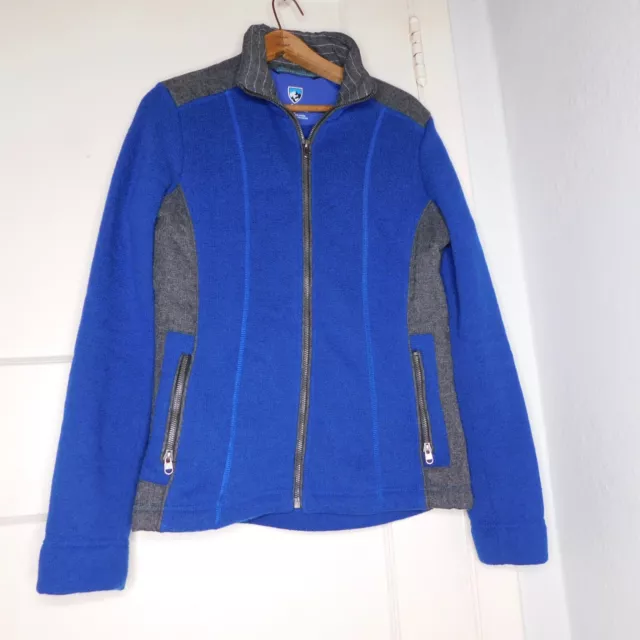 Kuhl Women’s Size Small Alfpaca Fleece Jacket Blue Full Zip Hiking